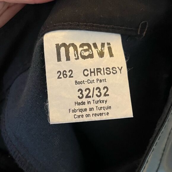 90s vintage Mavi faux leather low rise boot cut pants - Picture 6 of 11